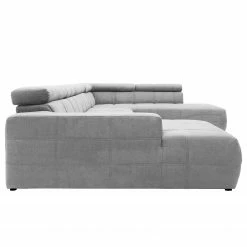 Fredriks Canapé panoramique Freetown - Microfibre - Gris lumineux - Méridienne courte à droite / longue à gauche (vue de face) -loftscape Boutique 1000336174 220221 040 DETAILS P000000001000336174