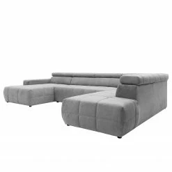 Fredriks Canapé panoramique Freetown - Microfibre - Gris lumineux - Méridienne courte à droite / longue à gauche (vue de face) -loftscape Boutique 1000336174 220221 070 DETAILS P000000001000336174