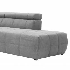 Fredriks Canapé panoramique Freetown - Microfibre - Gris lumineux - Méridienne courte à droite / longue à gauche (vue de face) -loftscape Boutique 1000336174 220221 090 DETAILS P000000001000336174