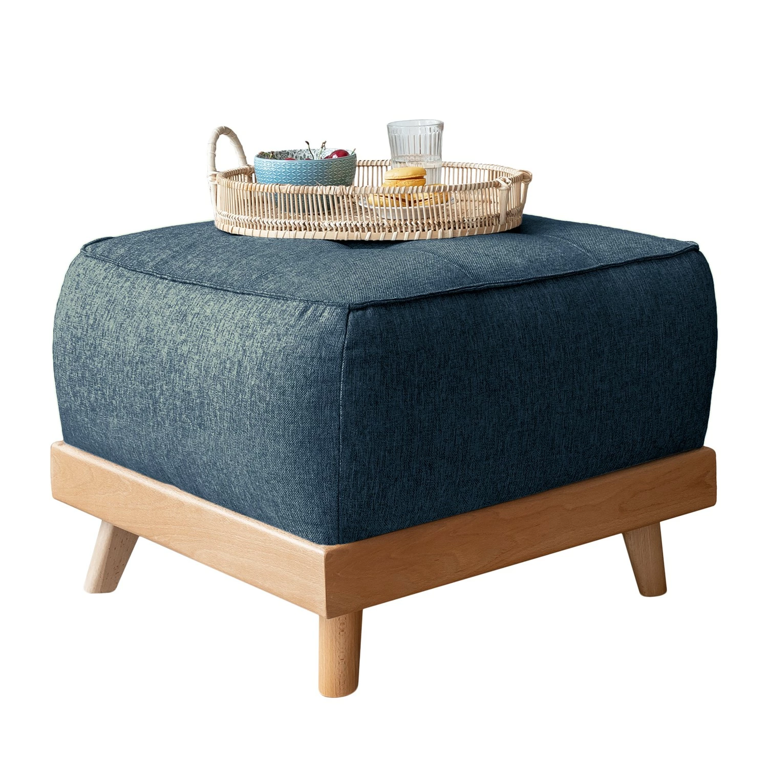 Norrwood Repose-pieds Surribas - Tissu Lark: Bleu foncé 7 Norrwood Repose-pieds Surribas - Tissu Lark: Bleu foncé – Image 5