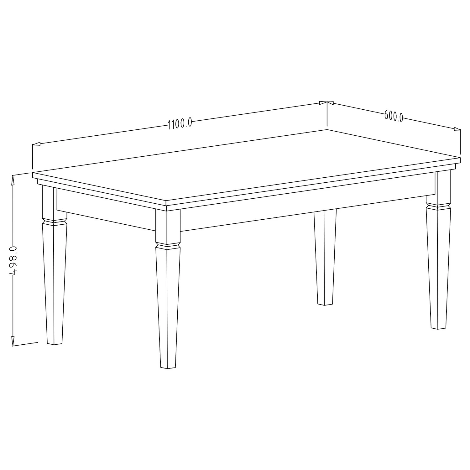 Ridgevalley Table basse Emmanuela - Imitation épicéa blanc 6 Ridgevalley Table basse Emmanuela - Imitation épicéa blanc – Image 4
