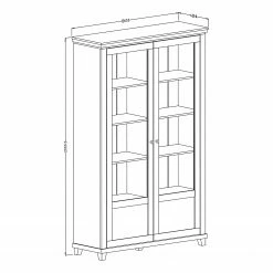 Ridgevalley Vitrine haute Emmanuela - Vert foncé 12 Ridgevalley Vitrine haute Emmanuela - Vert foncé -loftscape Boutique 1000339983 220317 500 SKETCH DETAILS P000000001000339983 sketch