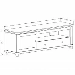 Ridgevalley Meuble TV Emmanuela - Vert foncé 10 Ridgevalley Meuble TV Emmanuela - Vert foncé -loftscape Boutique 1000339985 220317 500 SKETCH DETAILS P000000001000339985 sketch