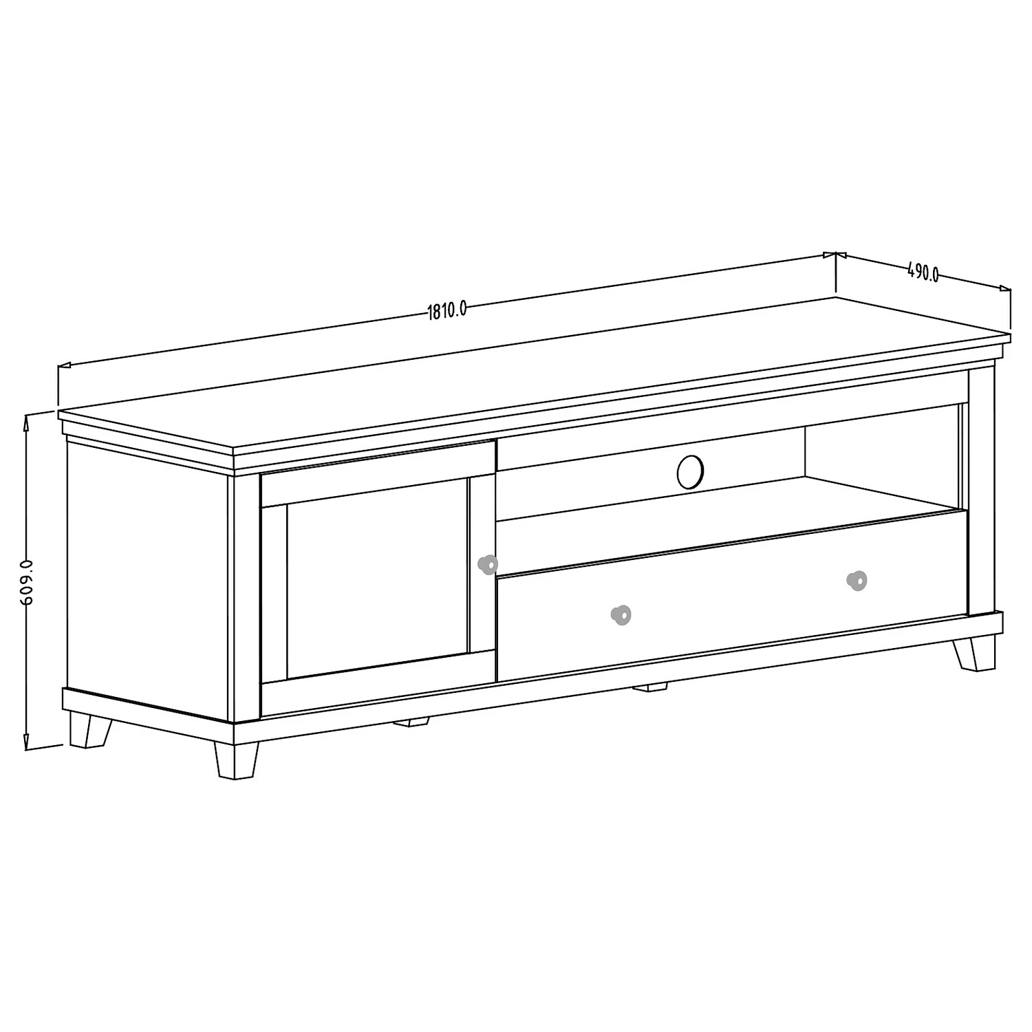 Ridgevalley Meuble TV Emmanuela - Vert foncé 6 Ridgevalley Meuble TV Emmanuela - Vert foncé – Image 4