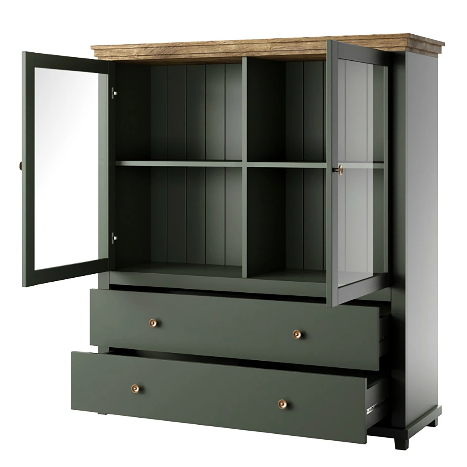 Ridgevalley Buffet haut Emmanuela - Vert foncé 5 Ridgevalley Buffet haut Emmanuela - Vert foncé – Image 3