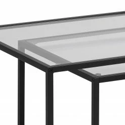Red Living Tables gigognes Coogee VII (lot de 2) - Verre / Métal - Noir -loftscape Boutique 1000340378 220318 050 DETAILS P000000001000340378