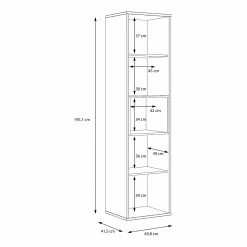 Loftscape Ensemble meubles TV Mazzo (4 éléments) - Noir / Imitation chêne artisan -loftscape Boutique 1000341908 220331 500 SKETCH DETAILS P000000001000341908 sketch