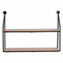 Loftscape Étagère murale Cuddalore - Métal - Noir / Imitation chêne -loftscape Boutique 1000341912 220323 030 DETAILS P000000001000341912