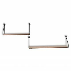 Loftscape Étagères murales Chevron Love (lot de 2) - Métal - Noir / Imitation chêne 14 Loftscape Étagères murales Chevron Love (lot de 2) - Métal - Noir / Imitation chêne -loftscape Boutique 1000341914 220323 030 DETAILS P000000001000341914