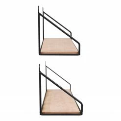 Loftscape Étagères murales Chevron Love (lot de 2) - Métal - Noir / Imitation chêne 15 Loftscape Étagères murales Chevron Love (lot de 2) - Métal - Noir / Imitation chêne -loftscape Boutique 1000341914 220323 040 DETAILS P000000001000341914