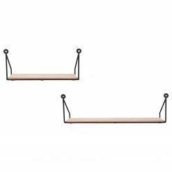 Loftscape Étagères murales Chevron Love (lot de 2) - Métal - Noir / Imitation chêne 16 Loftscape Étagères murales Chevron Love (lot de 2) - Métal - Noir / Imitation chêne -loftscape Boutique 1000341914 220323 050 DETAILS P000000001000341914