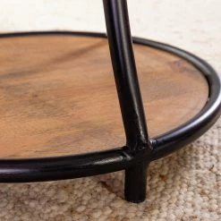 Red Living Bout de canapé Ugo I - Manguier massif / Métal - Manguier / Noir -loftscape Boutique 1000341955 220331 047 DETAILS P000000001000341955