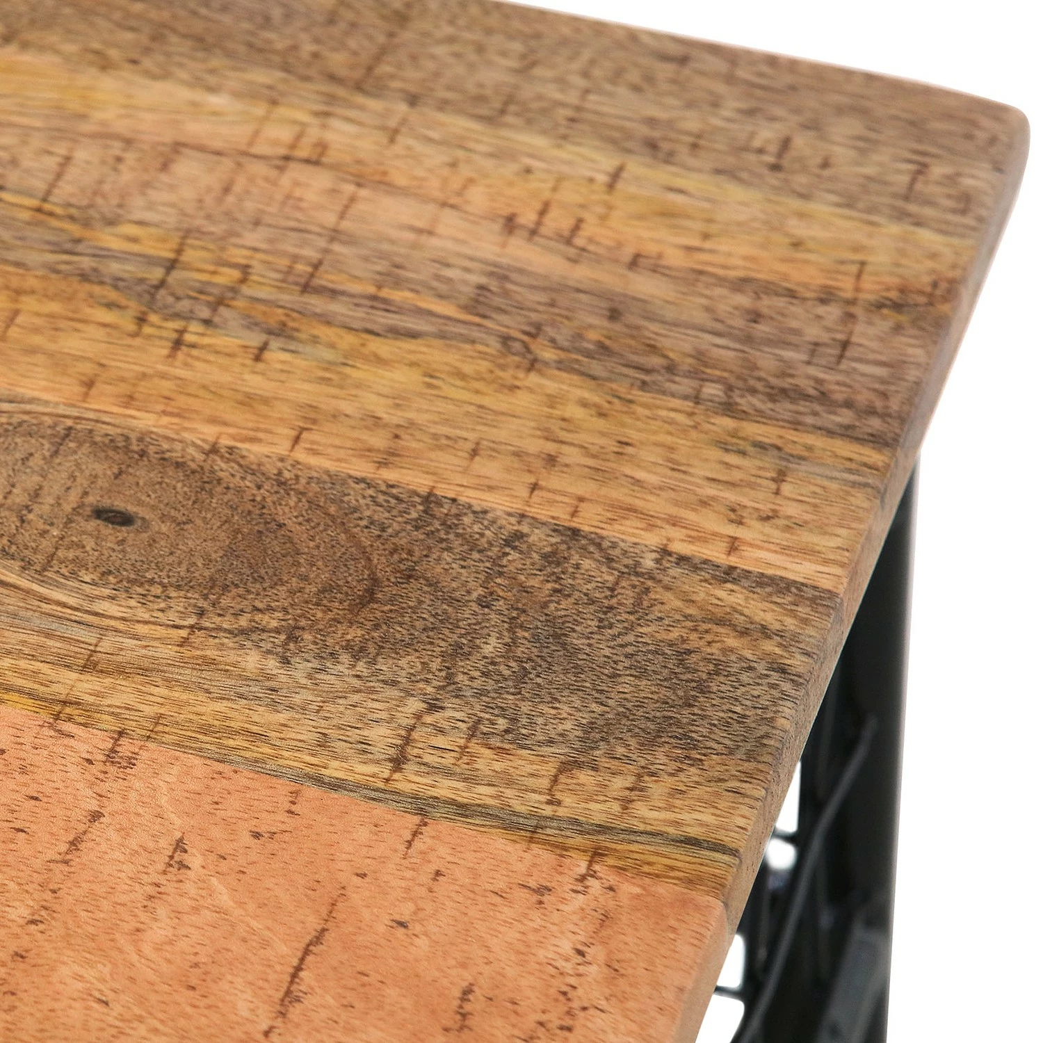 Red Living Étagère à chaussures Ugo - Manguier massif / Métal - Manguier / Noir 6 Red Living Étagère à chaussures Ugo - Manguier massif / Métal - Manguier / Noir – Image 5