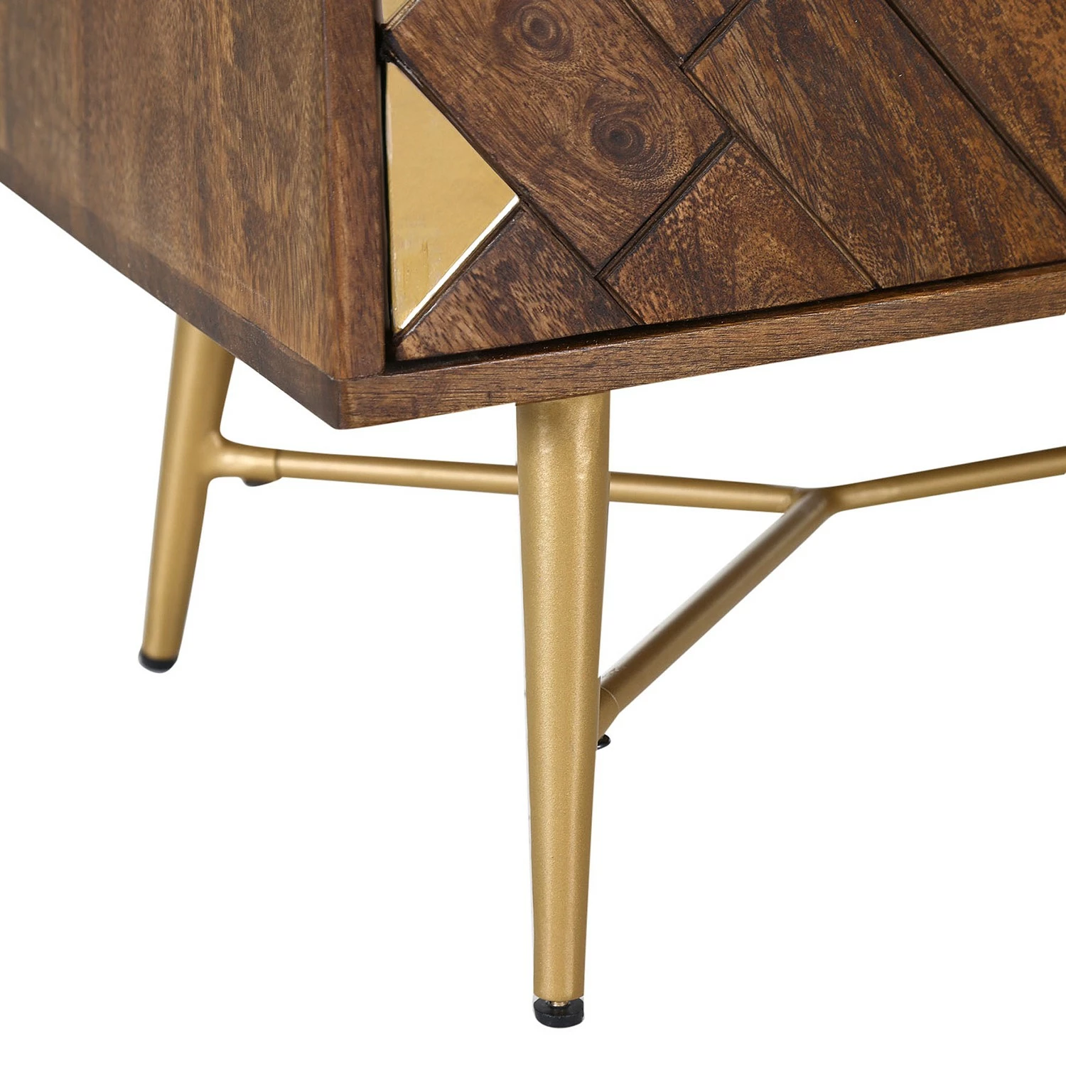 Red Living Meuble TV Nook - Manguier massif / Métal - Manguier / Doré 7 Red Living Meuble TV Nook - Manguier massif / Métal - Manguier / Doré – Image 5