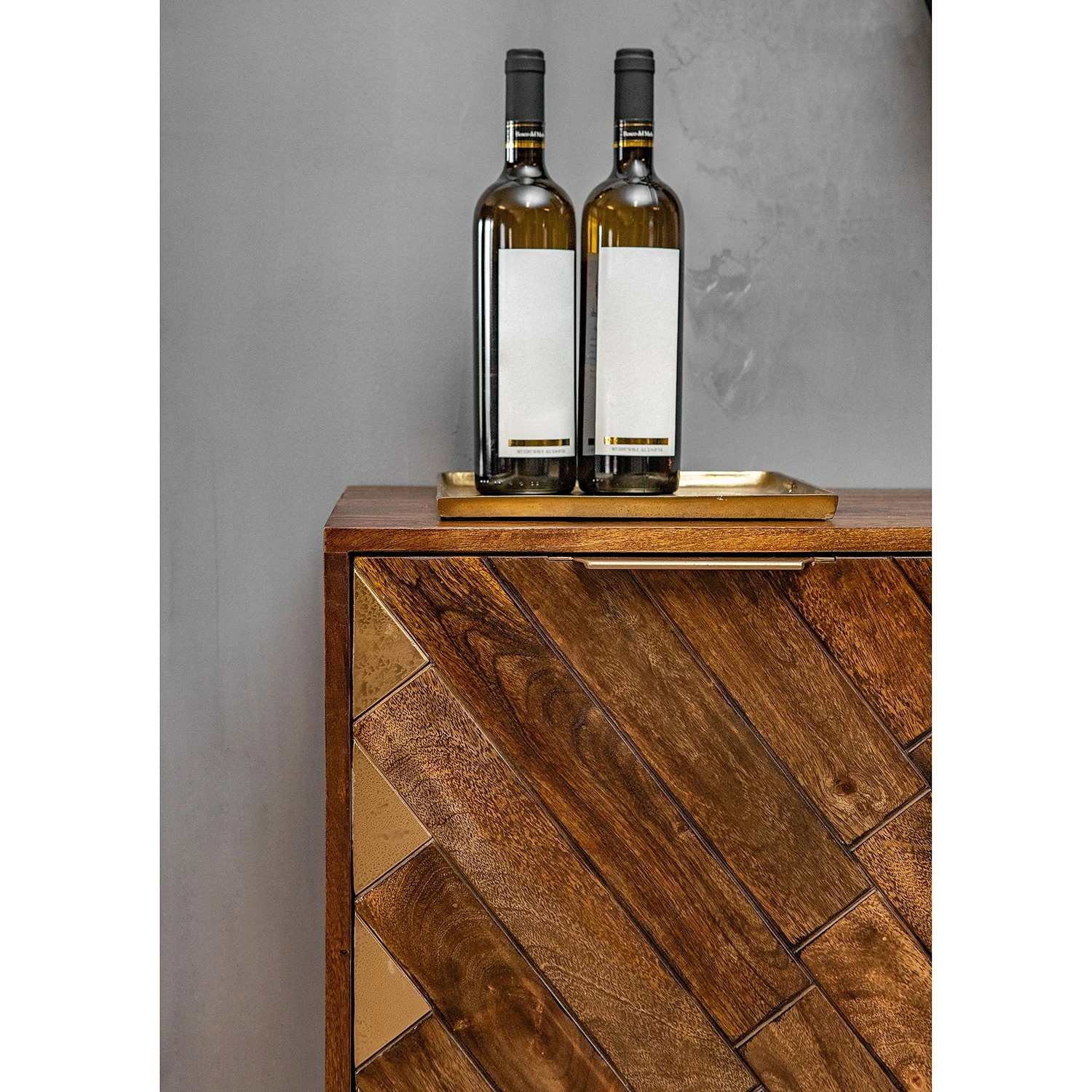 Red Living Buffet Nook - Manguier massif / Métal - Manguier / Doré 9 Red Living Buffet Nook - Manguier massif / Métal - Manguier / Doré – Image 7