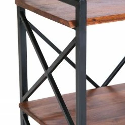 Red Living Étagère Ugo II - Manguier massif / Métal - Manguier / Noir -loftscape Boutique 1000341970 220331 060 DETAILS P000000001000341970