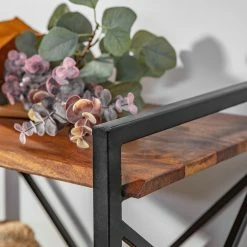 Red Living Étagère Ugo II - Manguier massif / Métal - Manguier / Noir -loftscape Boutique 1000341970 220331 072 DETAILS P000000001000341970