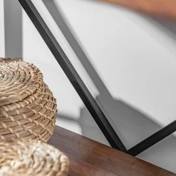 Red Living Étagère Ugo II - Manguier massif / Métal - Manguier / Noir -loftscape Boutique 1000341970 220331 078 DETAILS P000000001000341970