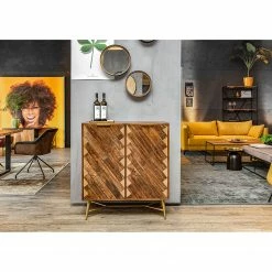 Red Living Buffet haut Nook - Manguier massif / Métal - Manguier / Doré -loftscape Boutique 1000341972 220331 020 MOOD DETAILS P000000001000341972 mood