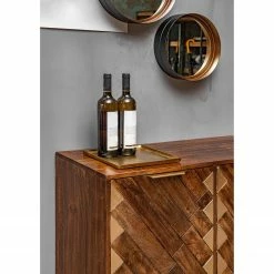 Red Living Buffet haut Nook - Manguier massif / Métal - Manguier / Doré -loftscape Boutique 1000341972 220331 060 DETAILS P000000001000341972