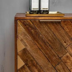 Red Living Buffet haut Nook - Manguier massif / Métal - Manguier / Doré -loftscape Boutique 1000341972 220331 061 DETAILS P000000001000341972