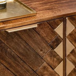 Red Living Buffet haut Nook - Manguier massif / Métal - Manguier / Doré -loftscape Boutique 1000341972 220331 062 DETAILS P000000001000341972