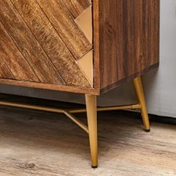 Red Living Buffet haut Nook - Manguier massif / Métal - Manguier / Doré -loftscape Boutique 1000341972 220331 063 DETAILS P000000001000341972