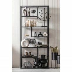 Red Living Étagère Vallvik I - Métal - Noir -loftscape Boutique 1000342077 220401 021 MOOD DETAILS P000000001000342077 mood