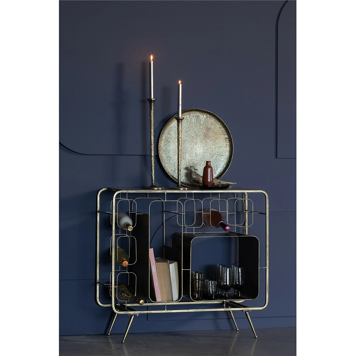 Red Living Porte-bouteilles Shiny - Métal - Laiton 4 Red Living Porte-bouteilles Shiny - Métal - Laiton – Image 2