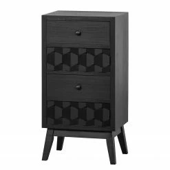 Red Living Bout de canapé Tyrone - Pin noir - Hauteur : 79 cm