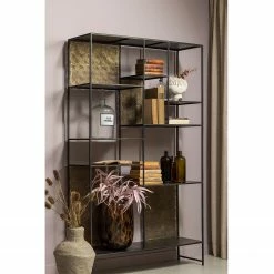 Red Living Étagère Quito - Métal - Laiton vieilli / Noir -loftscape Boutique 1000342095 220401 020 MOOD DETAILS P000000001000342095 mood