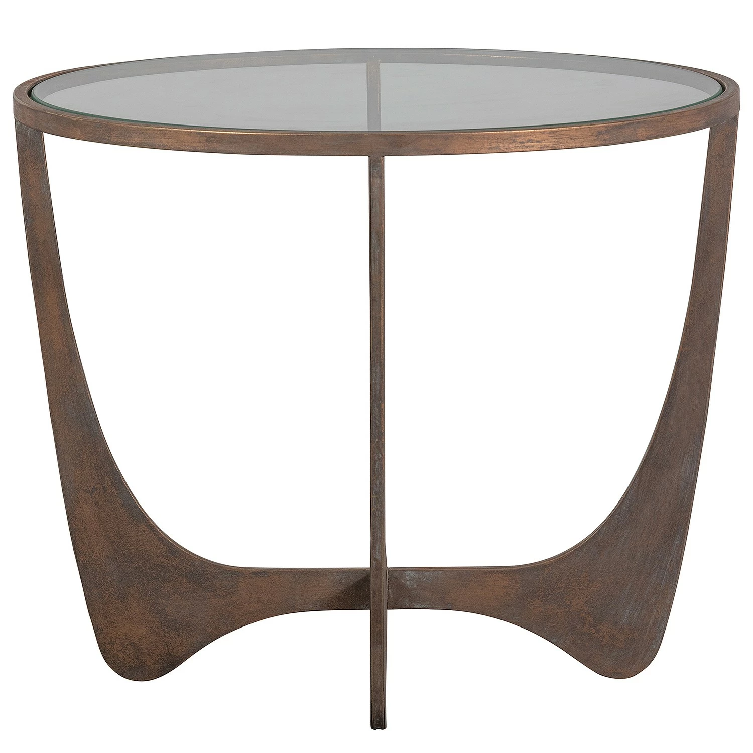 Red Living Bout de canapé Poole - Verre / Métal - Cuivre vieilli 5 Red Living Bout de canapé Poole - Verre / Métal - Cuivre vieilli – Image 3