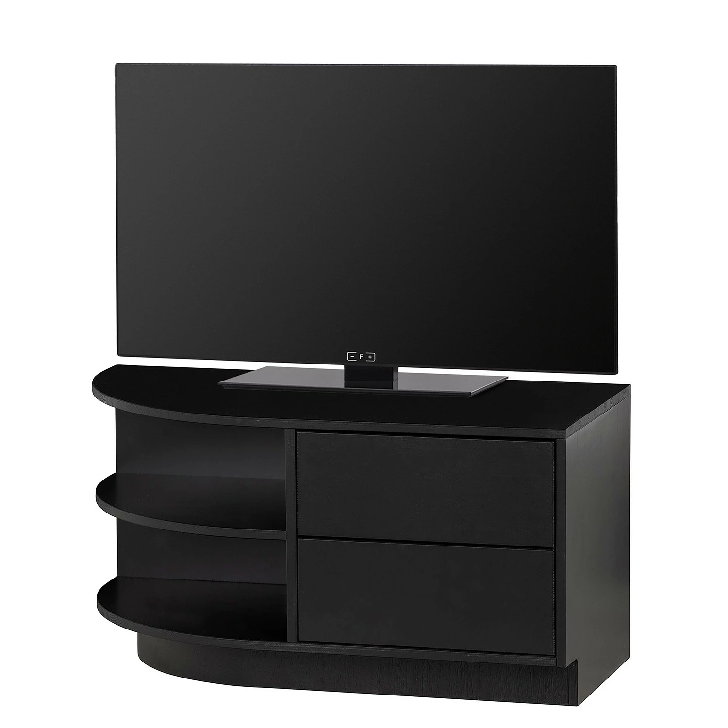 Loftscape Meuble TV Rozzano - Pin massif - Pin noir - Tiroir à droite 3 Loftscape Meuble TV Rozzano - Pin massif - Pin noir - Tiroir à droite