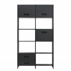 Red Living Étagère Sarhua - Pin massif / Métal - Pin noir / Noir -loftscape Boutique 1000342107 220407 040 DETAILS P000000001000342107