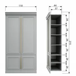 Ridgevalley Armoire Scudo - Pin massif - Pin blanc - Profondeur : 44 cm 21 Ridgevalley Armoire Scudo - Pin massif - Pin blanc - Profondeur : 44 cm -loftscape Boutique 1000342111 220401 500 SKETCH DETAILS P000000001000342111 sketch