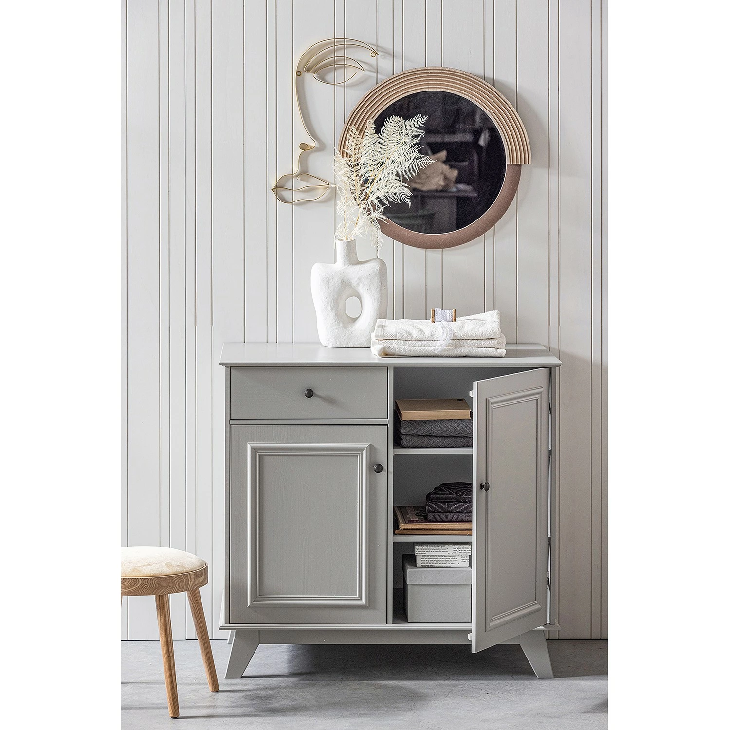 Norrwood Buffet Malpas - Pin massif - Pin gris 4 Norrwood Buffet Malpas - Pin massif - Pin gris – Image 2