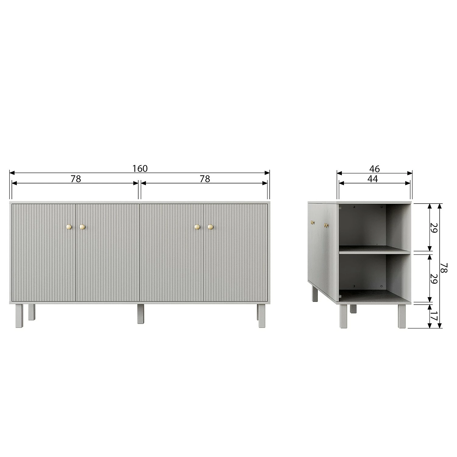 Ridgevalley Enfilade Rimas - Pin massif - Gris clair 10 Ridgevalley Enfilade Rimas - Pin massif - Gris clair – Image 8