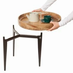 Tom Tailor Bout de canapé Richland II - Manguier massif / Aluminium - Manguier / Noir -loftscape Boutique 1000342403 220325 035 DETAILS P000000001000342403