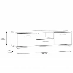 Loftscape Meuble TV Piemont - Imitation chêne de sable -loftscape Boutique 1000342447 220404 500 SKETCH DETAILS P000000001000342447 sketch