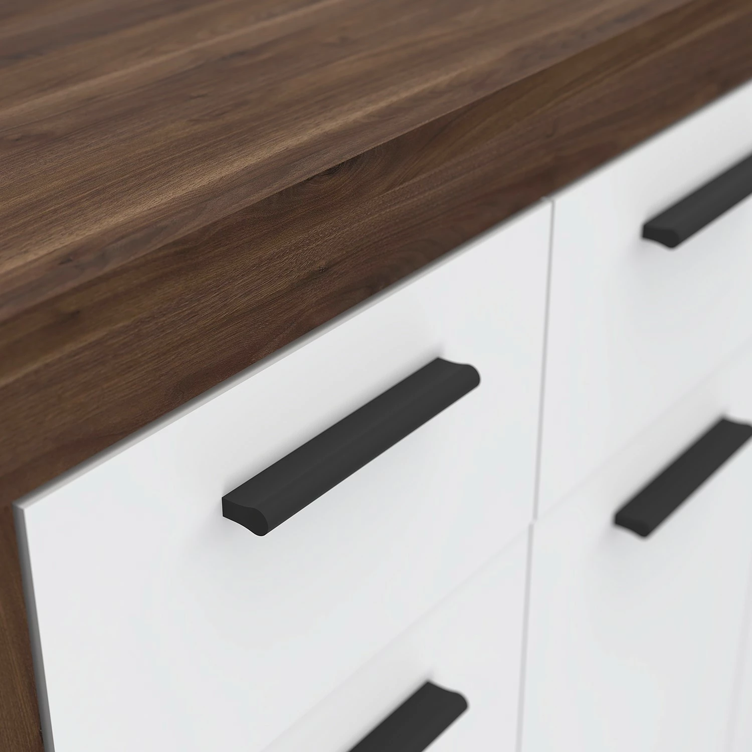 Loftscape Buffet Ballito - Blanc / Imitation noyer 9 Loftscape Buffet Ballito - Blanc / Imitation noyer – Image 7