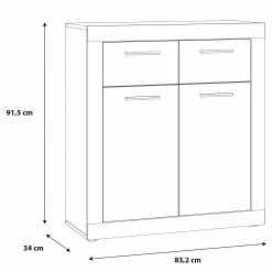 Loftscape Buffet Ballito - Blanc / Imitation noyer 18 Loftscape Buffet Ballito - Blanc / Imitation noyer -loftscape Boutique 1000342449 220404 500 SKETCH DETAILS P000000001000342449 sketch