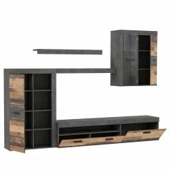 Loftscape Ensemble meubles TV Sacaton - Imitation bois recyclé / Imitation béton -loftscape Boutique 1000342477 220404 033 DETAILS P000000001000342477