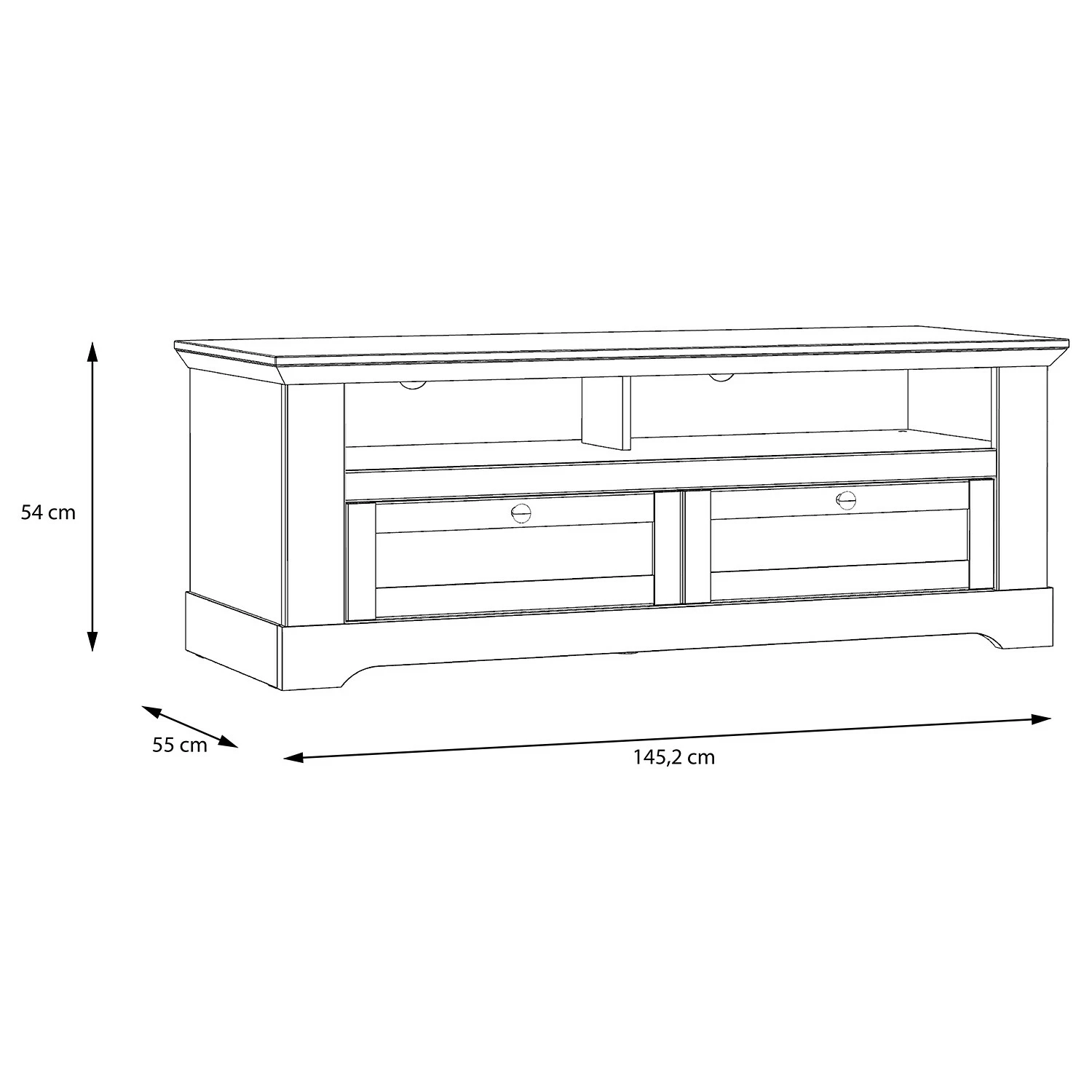 Ridgevalley Meuble TV Sandvik II - Imitation chêne blanc / Imitation chêne Nelson 7 Ridgevalley Meuble TV Sandvik II - Imitation chêne blanc / Imitation chêne Nelson – Image 5
