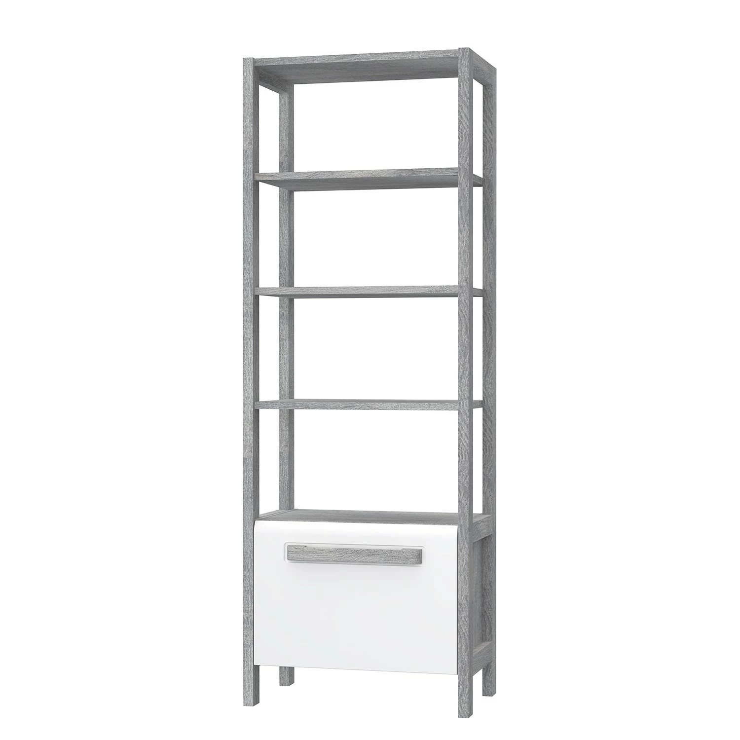 Loftscape Étagère Toscana - Blanc brillant / Imitation chêne gris 3 Loftscape Étagère Toscana - Blanc brillant / Imitation chêne gris