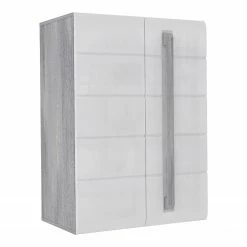 Loftscape Buffet Toscana - Blanc brillant / Imitation chêne gris