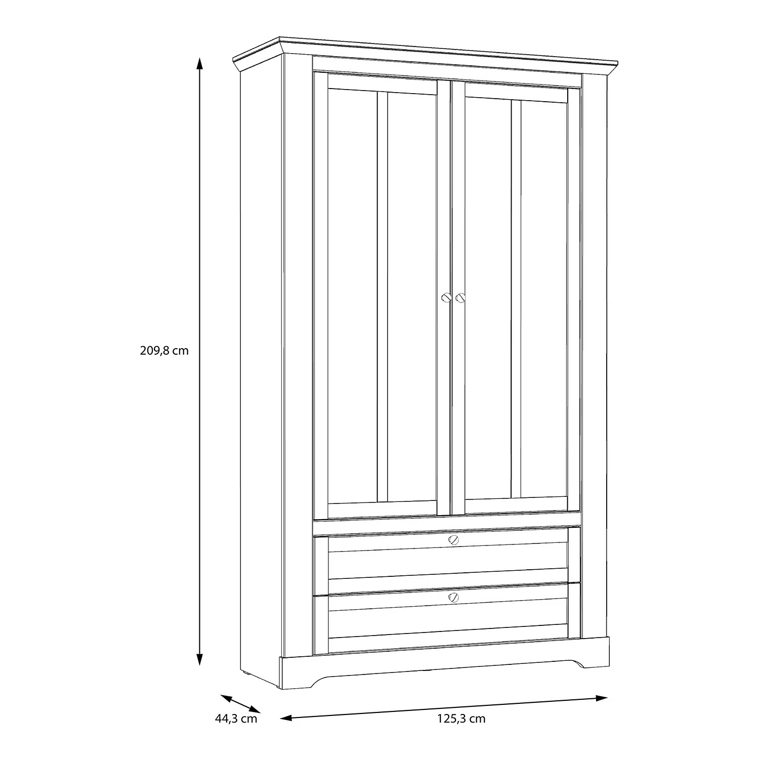 Ridgevalley Vitrine Sandvik - Éclairage inclus Imitation chêne blanc / Imitation chêne Nelson 8 Ridgevalley Vitrine Sandvik - Éclairage inclus Imitation chêne blanc / Imitation chêne Nelson – Image 6