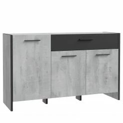 Loftscape Buffet Sahil - Imitation chêne Sorrento gris / Noir