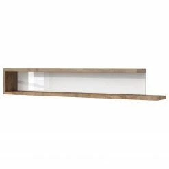 Loftscape Tablette murale Shipley - Blanc brillant / Imitation chêne