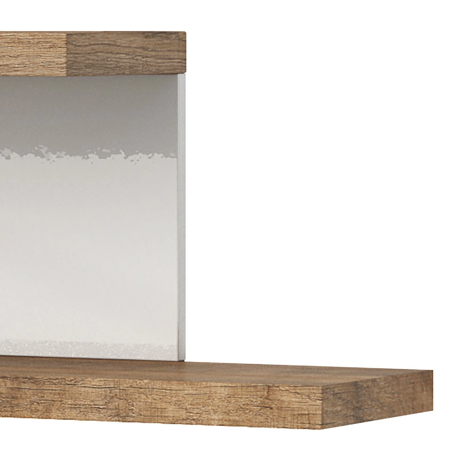 Loftscape Tablette murale Shipley - Blanc brillant / Imitation chêne 7 Loftscape Tablette murale Shipley - Blanc brillant / Imitation chêne – Image 5