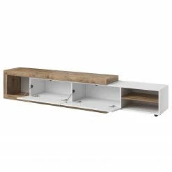 Loftscape Meuble TV Shipley - Blanc brillant / Imitation chêne 14 Loftscape Meuble TV Shipley - Blanc brillant / Imitation chêne -loftscape Boutique 1000342826 220412 040 DETAILS P000000001000342826